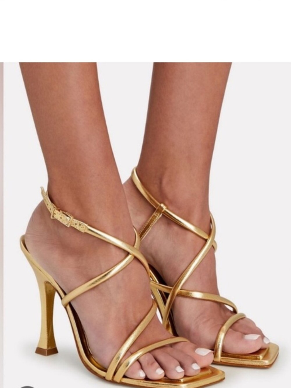 Schutz Lovi Strapy Sandal In Gold Size 9B
